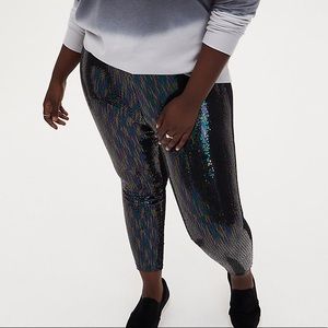 TORRID PLATINUM LEGGING – MULTI SEQUIN BLACK